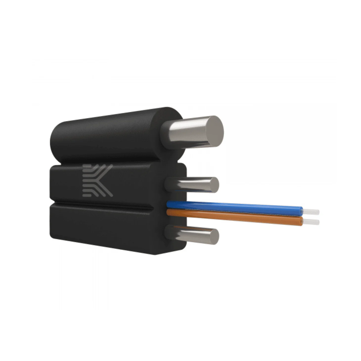 Дроп-кабель бабочка, 2 волокна G.657.A1, стальная ВСЭ, усиленный, чёрный